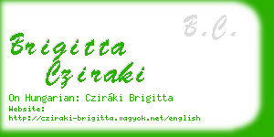 brigitta cziraki business card