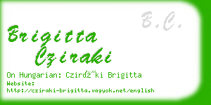 brigitta cziraki business card